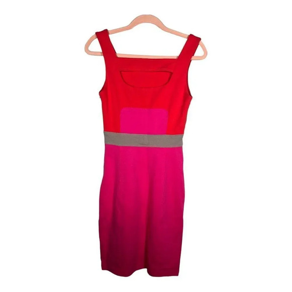 Yoana Baraschi Women's Pink And Orange Short Sleeve Bodycon Dress Size 4… - Picture 4 of 8
